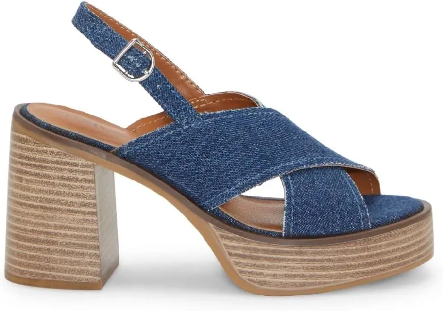 Lucky Brand Women's Delmie Backstrap High Heel Sandal Heeled