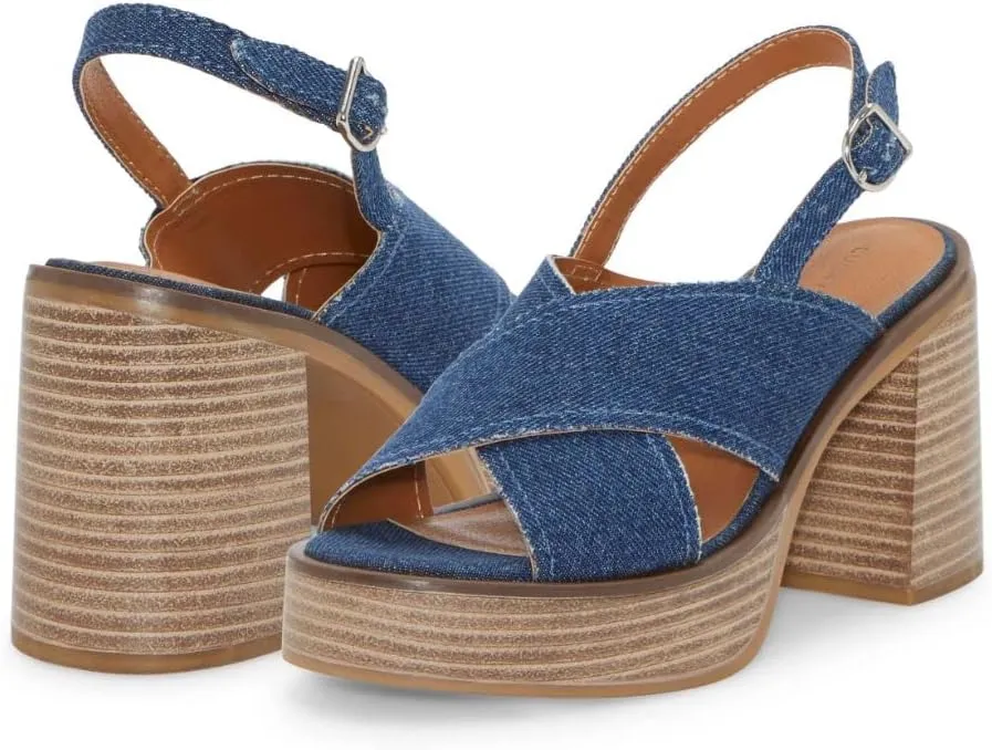 Lucky Brand Women's Delmie Backstrap High Heel Sandal Heeled