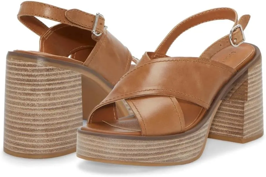 Lucky Brand Women's Delmie Backstrap High Heel Sandal Heeled