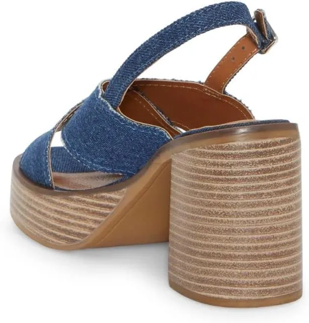 Lucky Brand Women's Delmie Backstrap High Heel Sandal Heeled