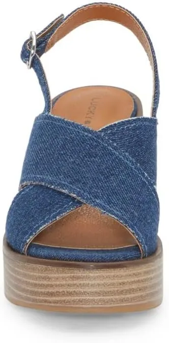 Lucky Brand Women's Delmie Backstrap High Heel Sandal Heeled