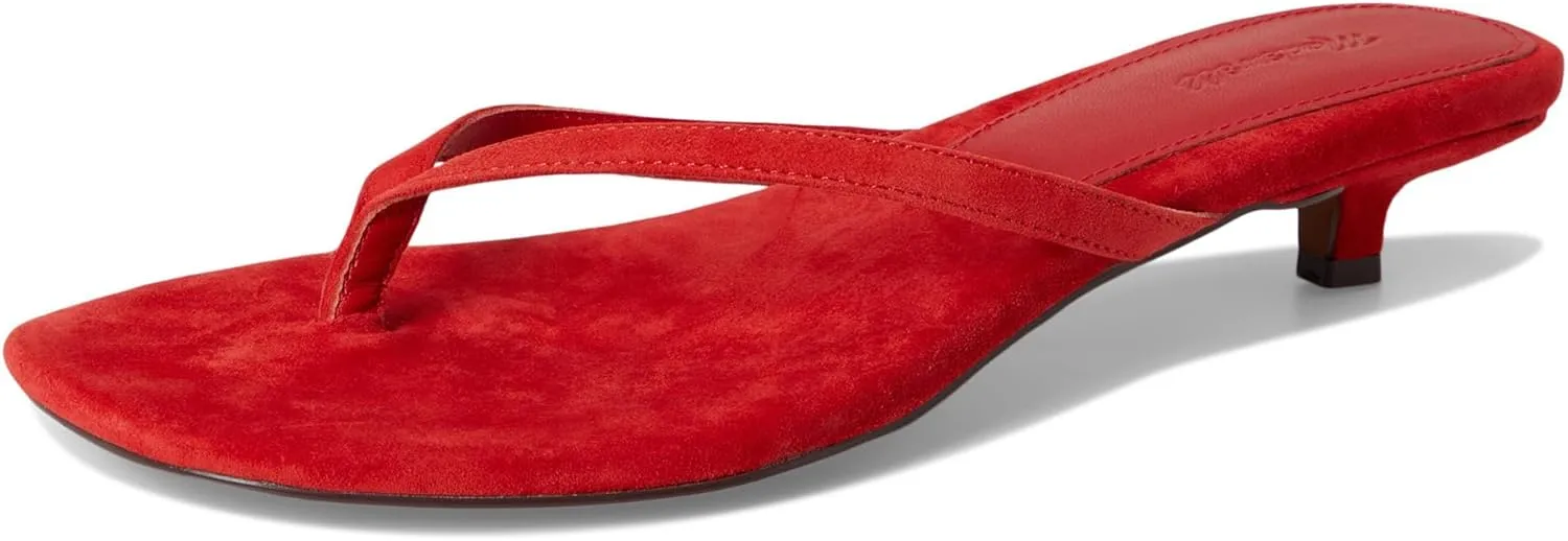 Madewell Women's Tamia Heeled Thong Sandals-Suede Ballet Flat