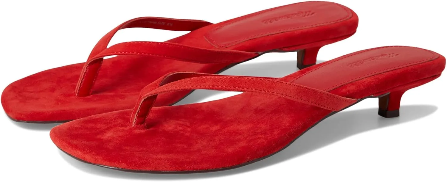 Madewell Women's Tamia Heeled Thong Sandals-Suede Ballet Flat