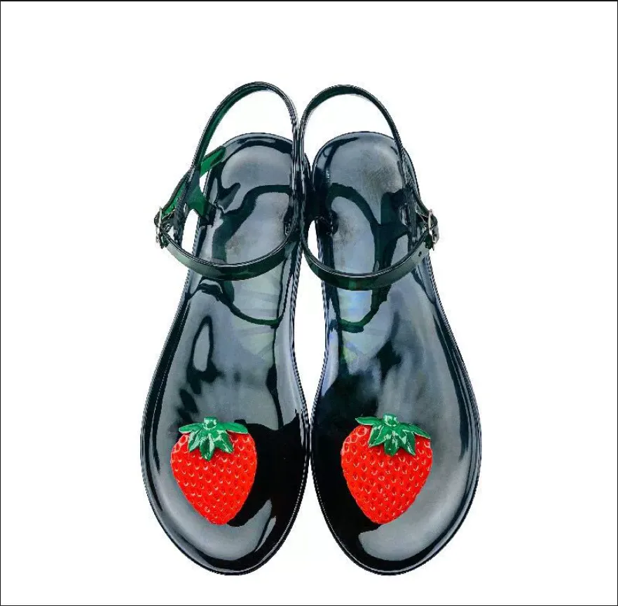 Melissa Brand Cherry  New Women Flat Sandals Melissa Shoes For Women Jelly Sandals Female Jelly Shoes Adulto Mulher