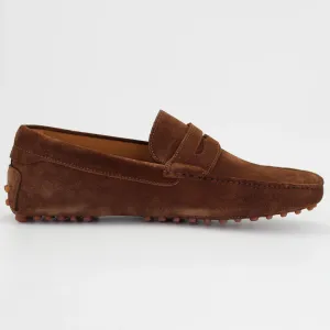 Men's Driver in calf leather suede Chestnut (CONU0460002/017)