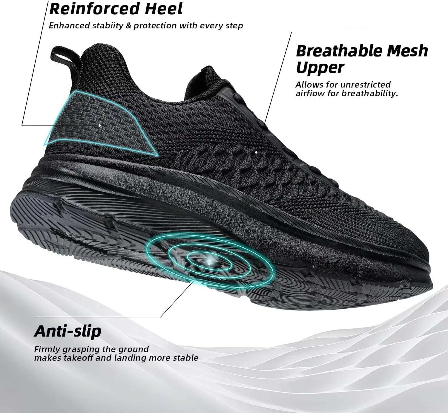 Men's Wide Toe Walking Shoes Casual Trail Running Sneakers Cross-Trainer Tennis Non Slip Athletic Gym Workout Soft Sole