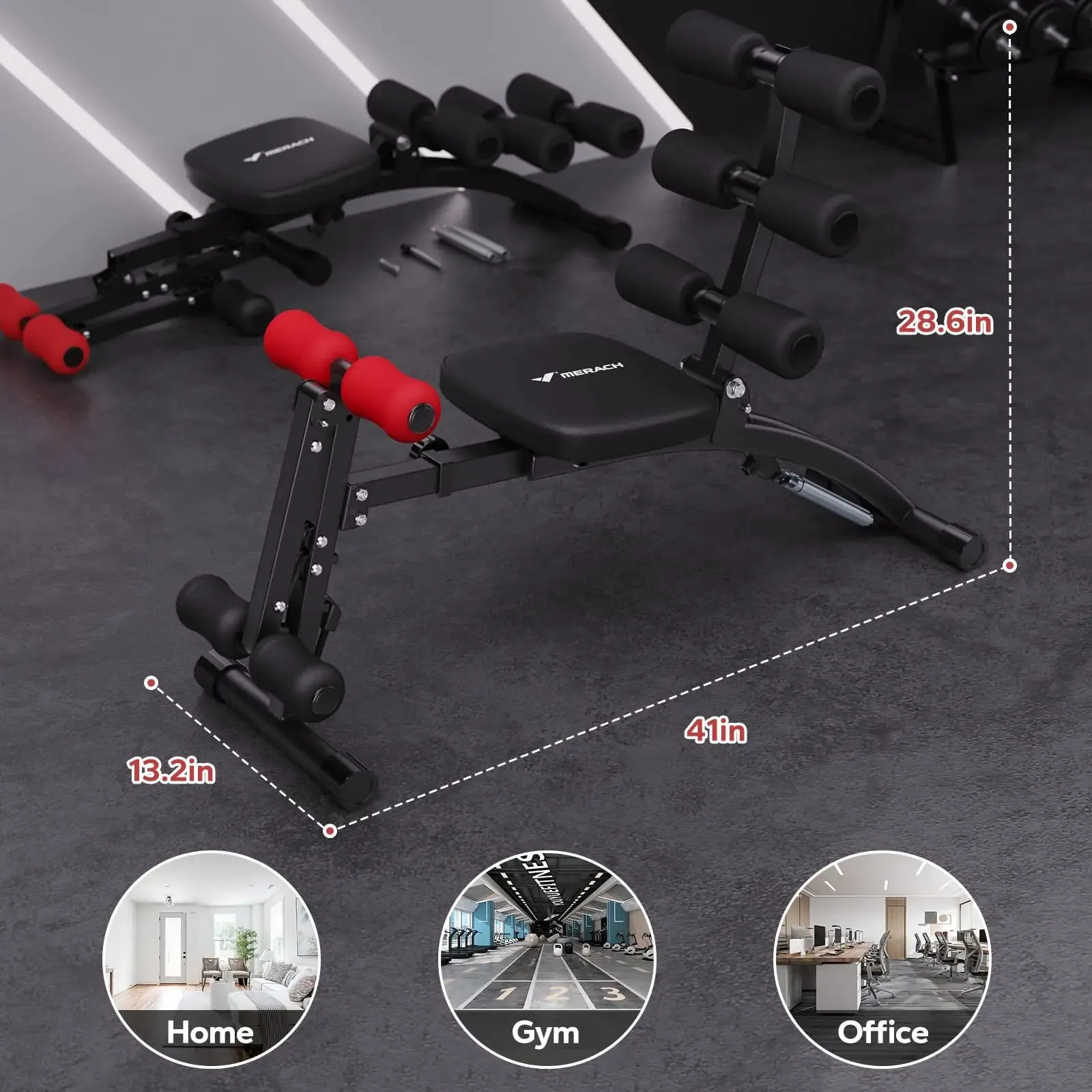 MERACH Adjustable Ab Machine