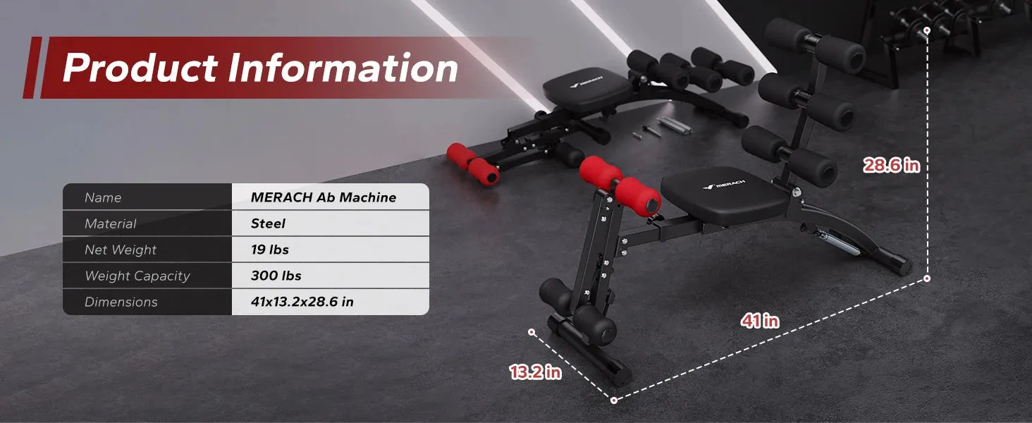 MERACH Adjustable Ab Machine