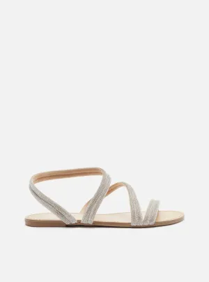 Mikayla Rhinestone Flat Sandal