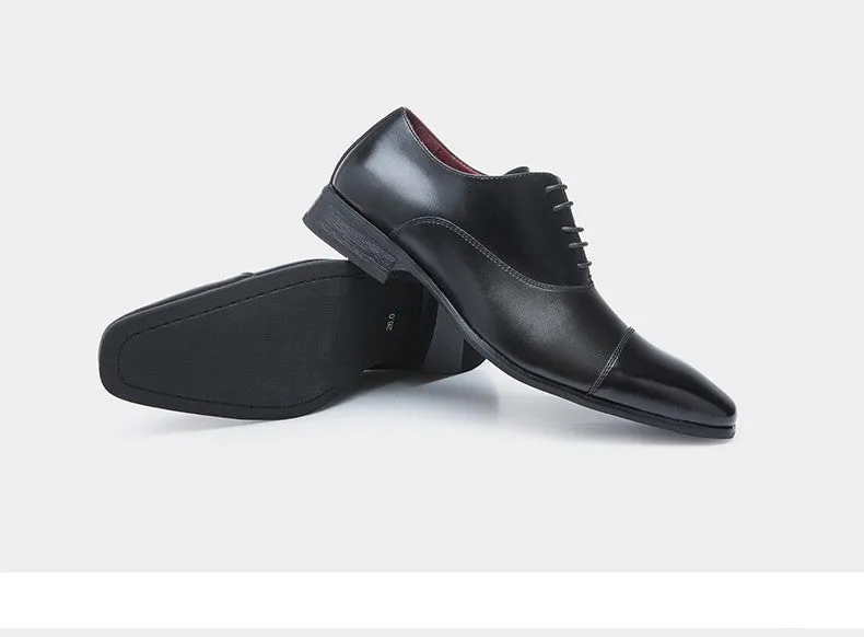 Military discount lace Show men's formal Clear communication Oxford Black