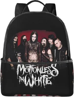 Motionless Rock In White Unisex Casual Backpack Lightweight Travel Bag Classic Laptop Daypack Backpack Men Women