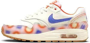 Nike Air Max 1 SE Big Kids' Shoes (FN7287-100, SAIL/Blue Joy/Safety Orange/Football Grey) Size 7