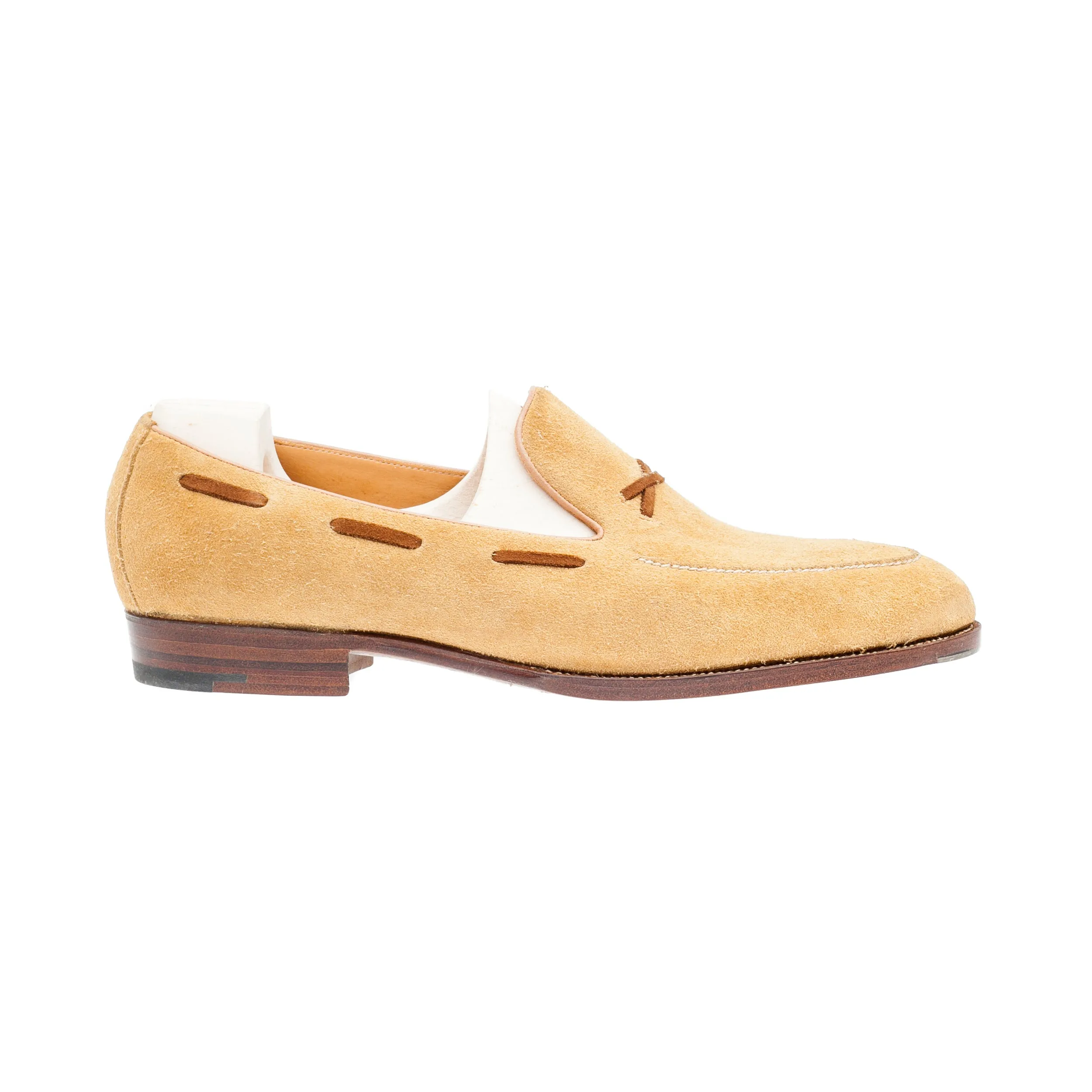 Norwegian Loafer with hand stitched apron and X strap