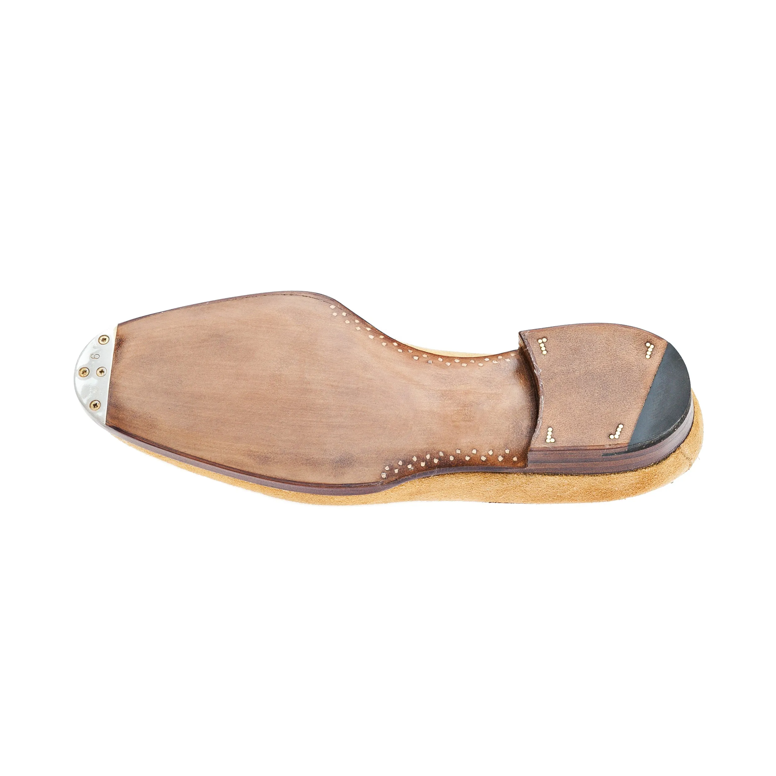 Norwegian Loafer with hand stitched apron and X strap