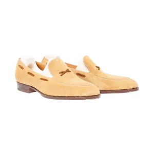 Norwegian Loafer with hand stitched apron and X strap