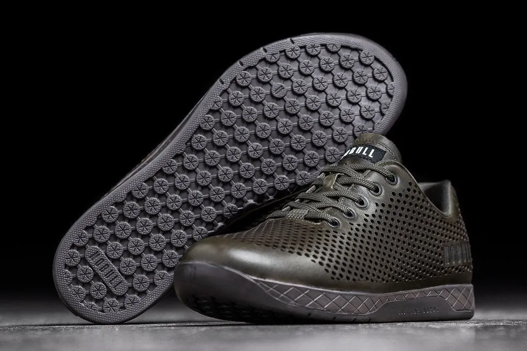 OLIVE LEATHER TRAINER (MEN'S)