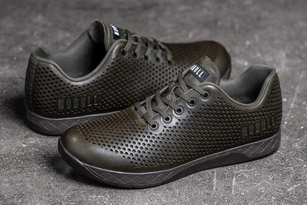 OLIVE LEATHER TRAINER (MEN'S)