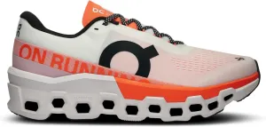 On Men's Cloudmonster 2 Sneaker, White/Flame, 11.5