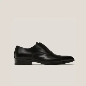 Oxford24 - Black Leather - Cap Toe Oxfords