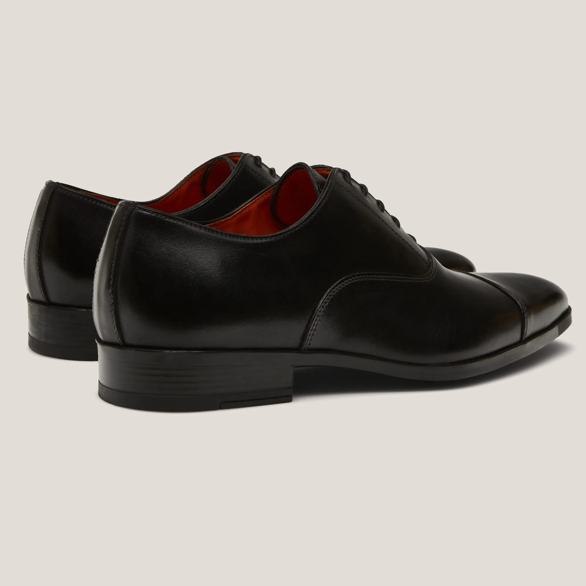 Oxford24 - Black Leather - Cap Toe Oxfords