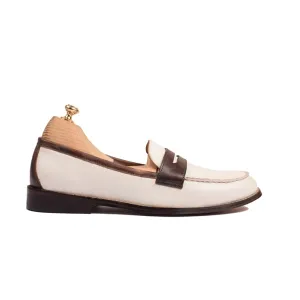 Penny Loafer In White Leather