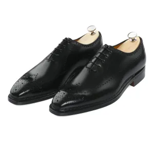 "Sciuscia" Five-Eyelet Wholecut Balmoral with Perforated Details and Medallion