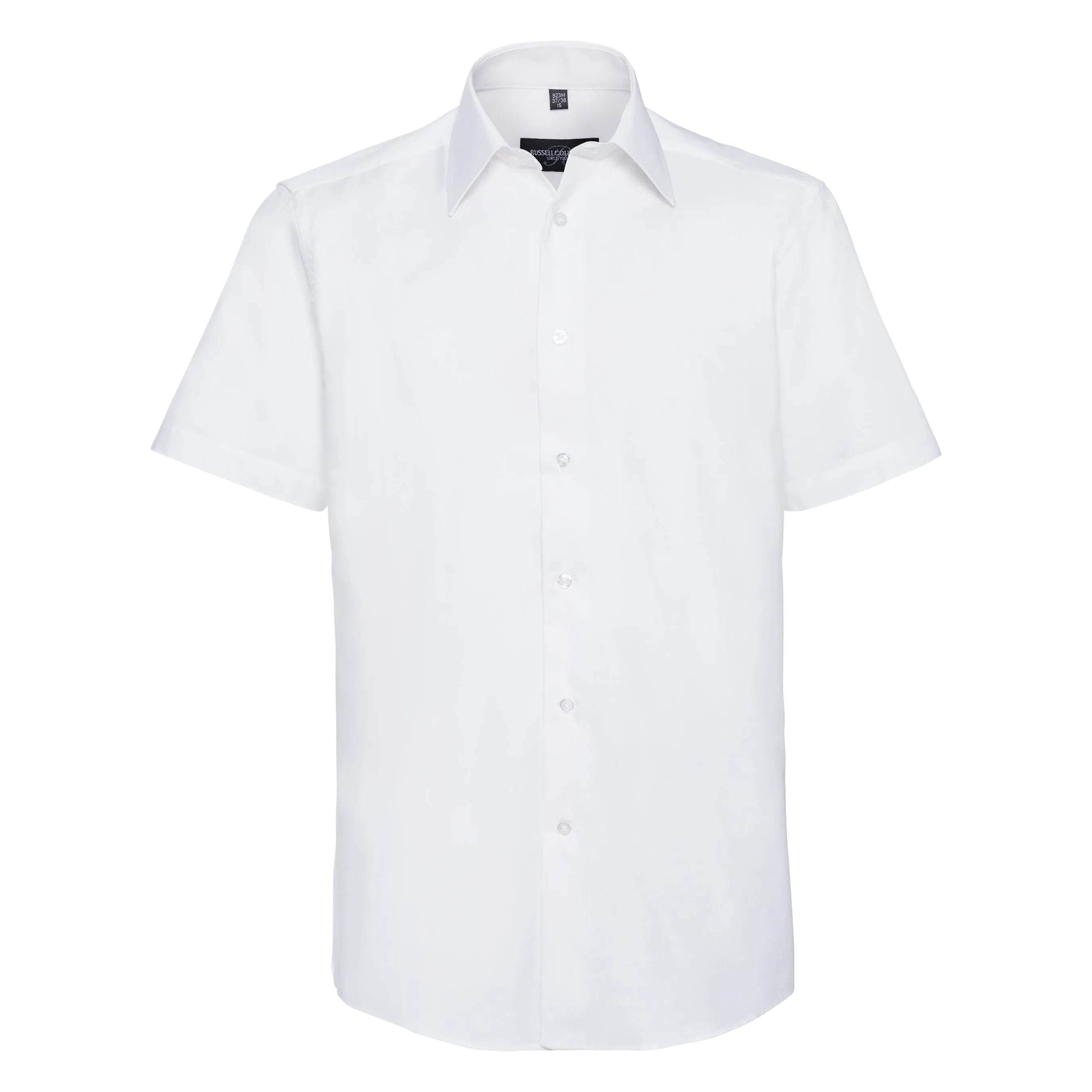 Russell Collection Short Sleeve Easycare Tailored Oxford Shirt