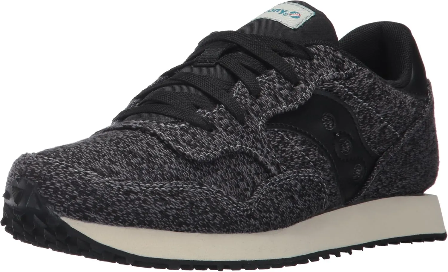 Saucony Originals Women's DXN Trainer CL Knit Sneaker, Black, 6.5 Medium US