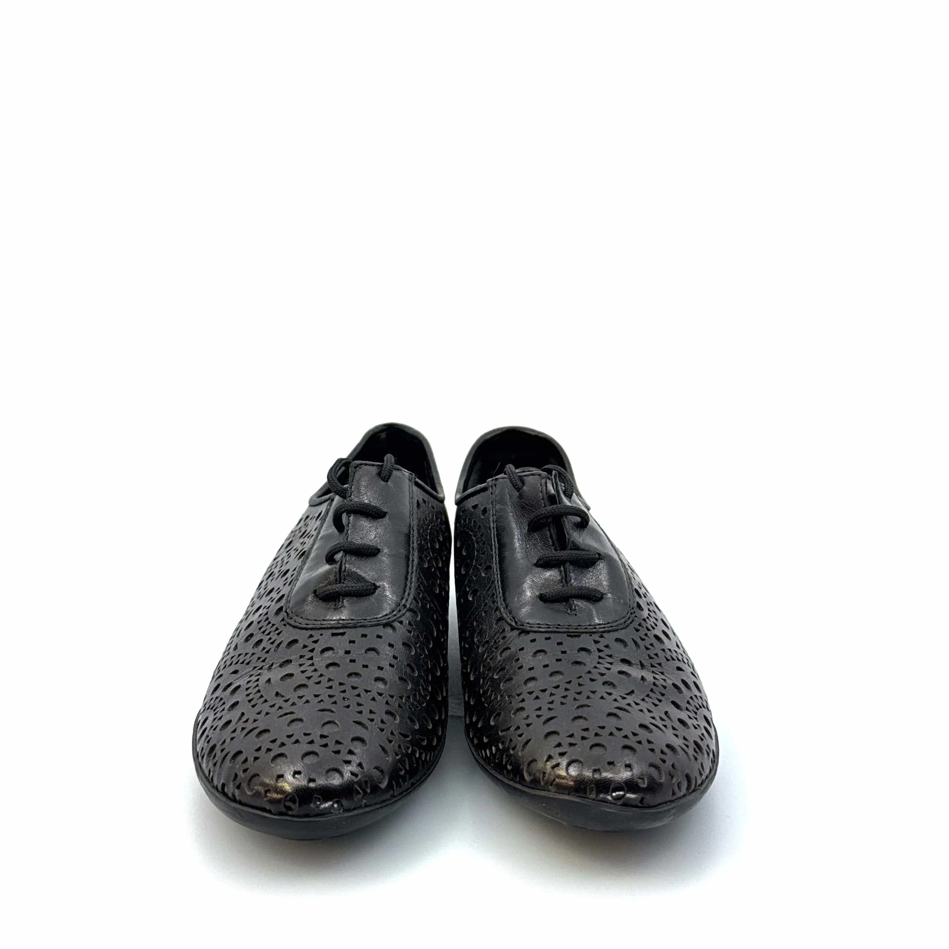 Sesto Meucci Women's Betka Laser-Cut Oxford Sneakers - Size 5M - Black
