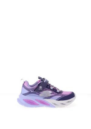 Skechers Girls S Lights Cosmic Glow Trainer, Purple