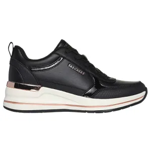 Skechers Ladies Wedge Trainers - 177345 - Black