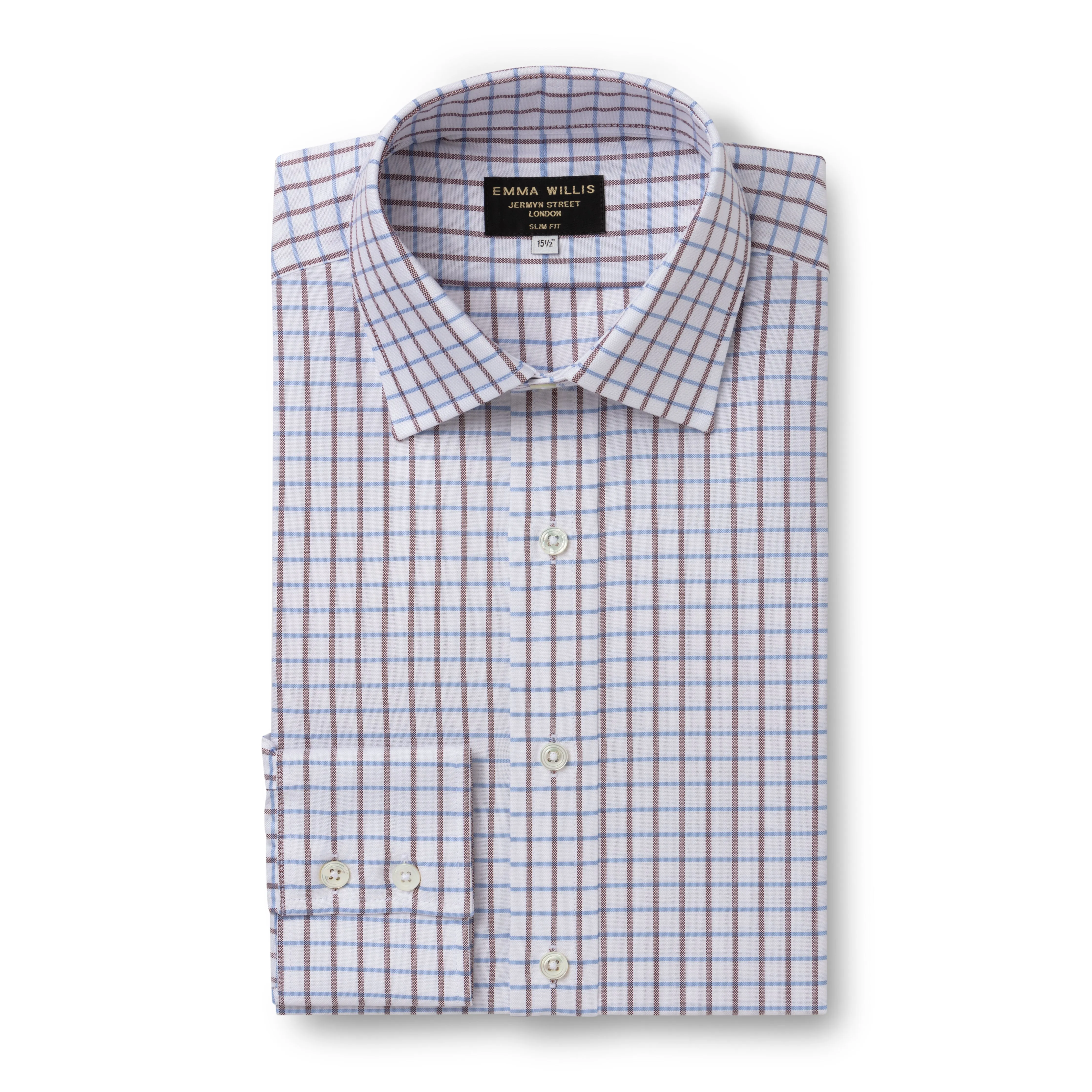 Sky/Nutmeg Oxford Check Shirt