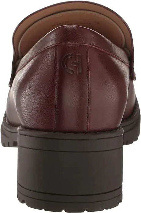 Slip Heeled Camea Specialty items Haan Loafers On Leather Big offer Round Bloodstone/Ivory Cole Toe Block