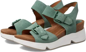 Sofft Womens Castello Leather Open Toe Wedge Sandals