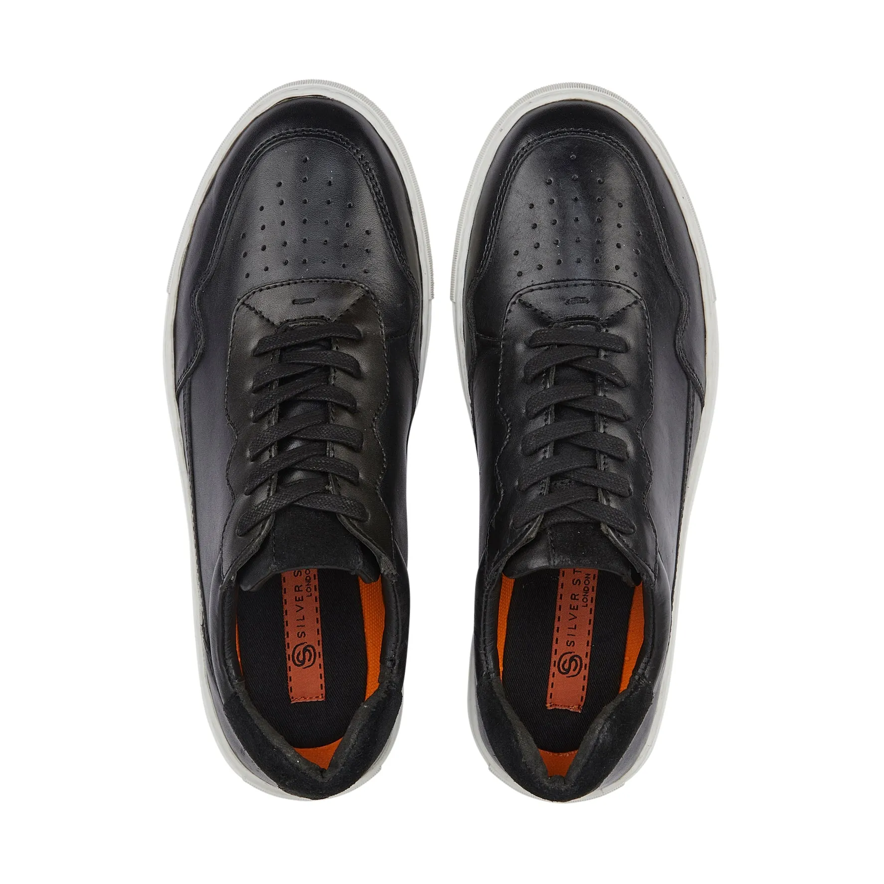Spinney Leather Smart Casual Trainers - Black