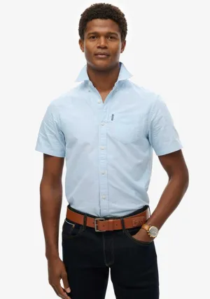 Superdry Oxford Short Sleeve Shirt, Classic Blue
