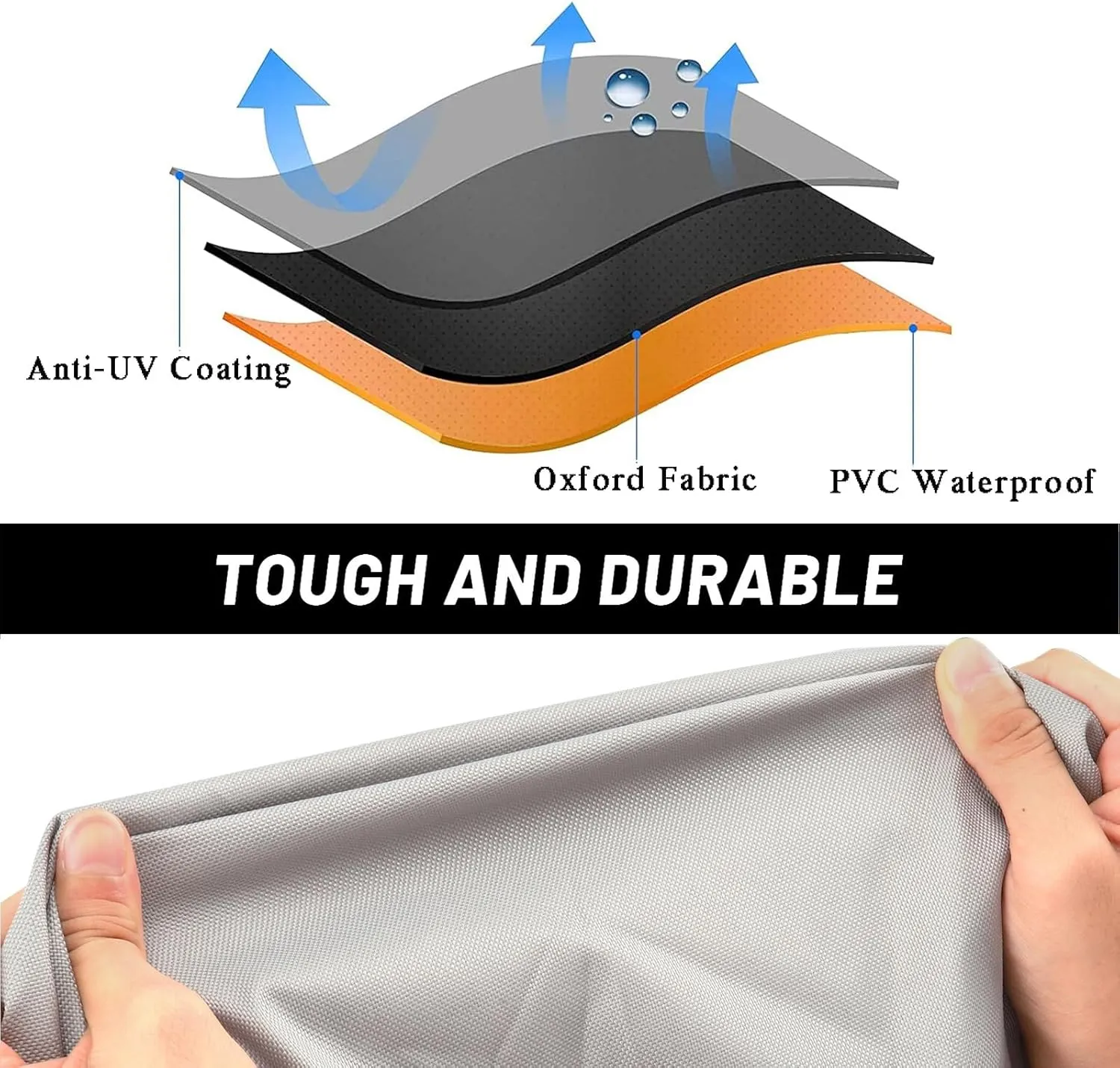 Trailerable Boat Cover,Deck Boat Covers Boat Tarp Heavy Duty 300D Oxford Fabric Waterproof UV Resistant Center Console Cover Mooring Cover fits V-Hull Yacht(Size:14to16FT: 530x290cm)