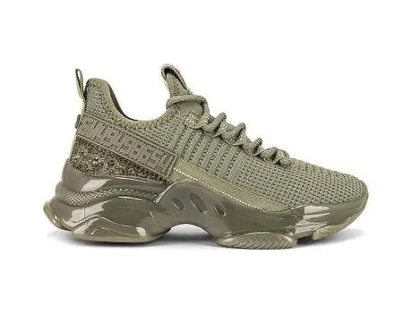 Up Sneaker Women's Multi Platform Long-term Maxima Lace Madden Steve Affordable Olive Sneakers