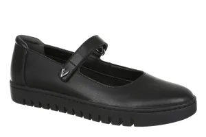Vionic Black Leather Uptown Women's Mary Jane Flats J2229L1001