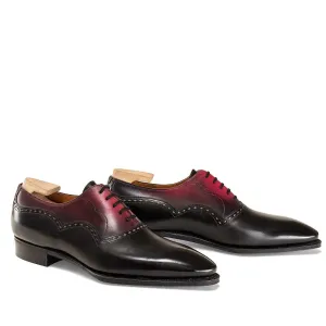 WILFRID CALF LEATHER LIE DE VIN