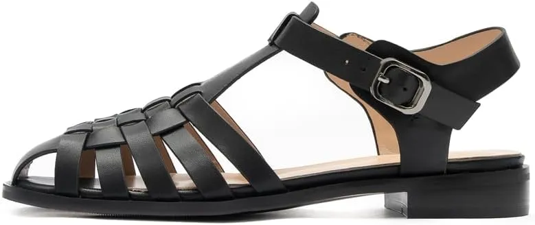 Women's Flat Leather Roman Sandal
