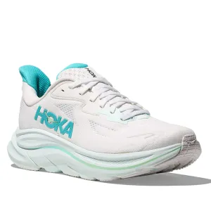 Womens Hoka Clifton 10 in White/Cielo Blue