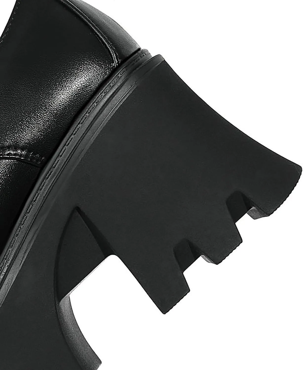 Women's Patent Leather Lug Sole Chunky Heel Oxfords,Fashion Lace Up Height Increase Platform Gothic Oxfords Pumps Business Work Dress Shoes