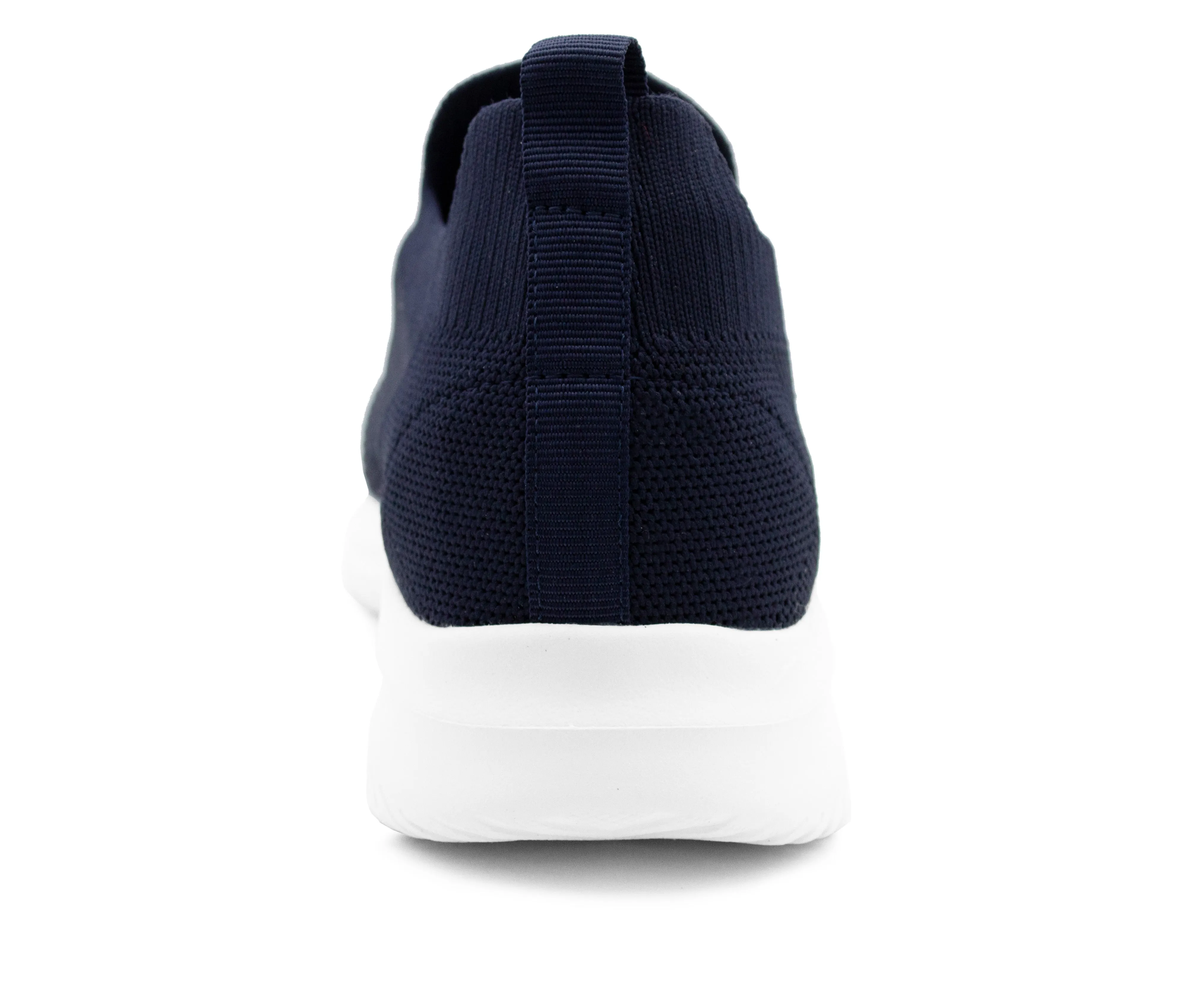 Womens Slip On Navy Breathable Mesh Ladies Lightweight Casual Flat Walking Active Sneaker Pumps Fashion Trainers